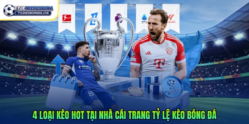 4 loại kèo HOT tại nhà cái trang tỷ lệ kèo bóng đá